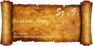 Szalkai Irma névjegykártya